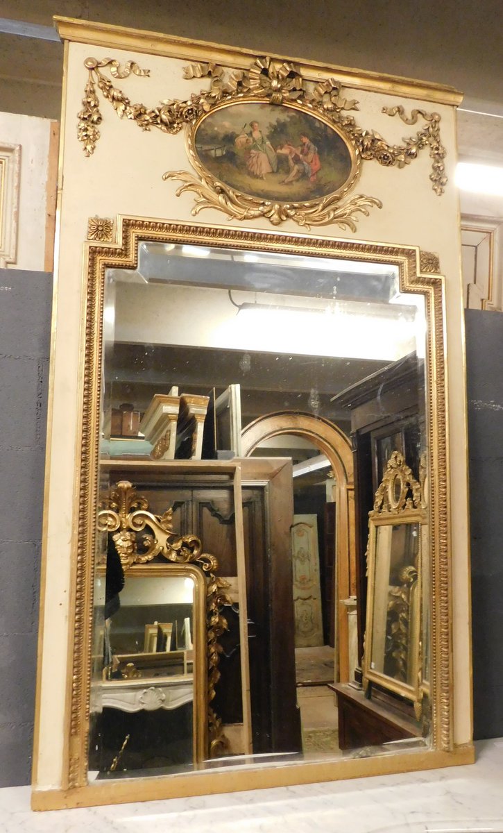 specc430 - specchiera dorata, epoca '800, misura cm L 101 x H 172