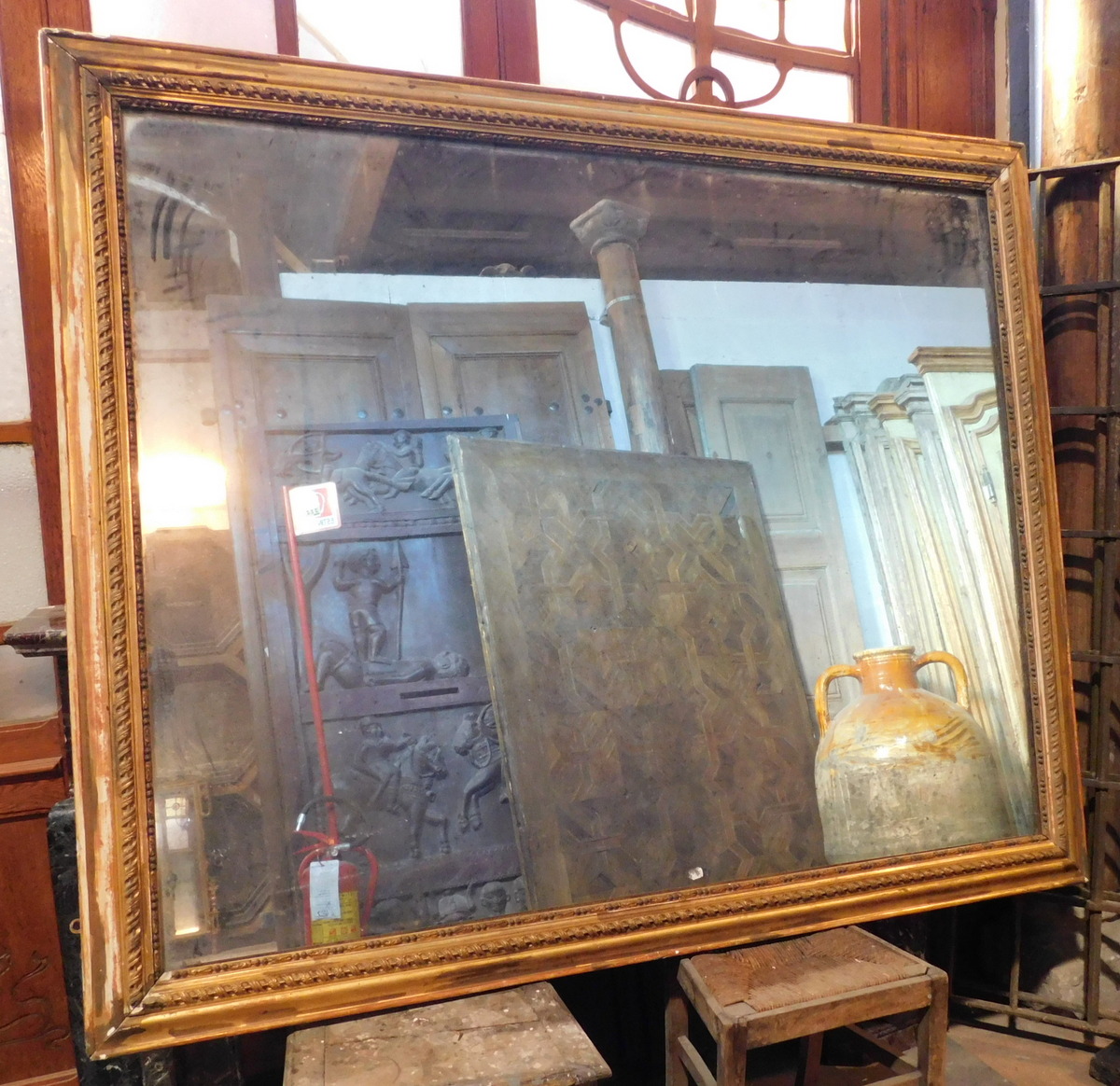 SPECC392 - Specchiera in legno dorato, epoca '800, misura cm L 158 x H 188