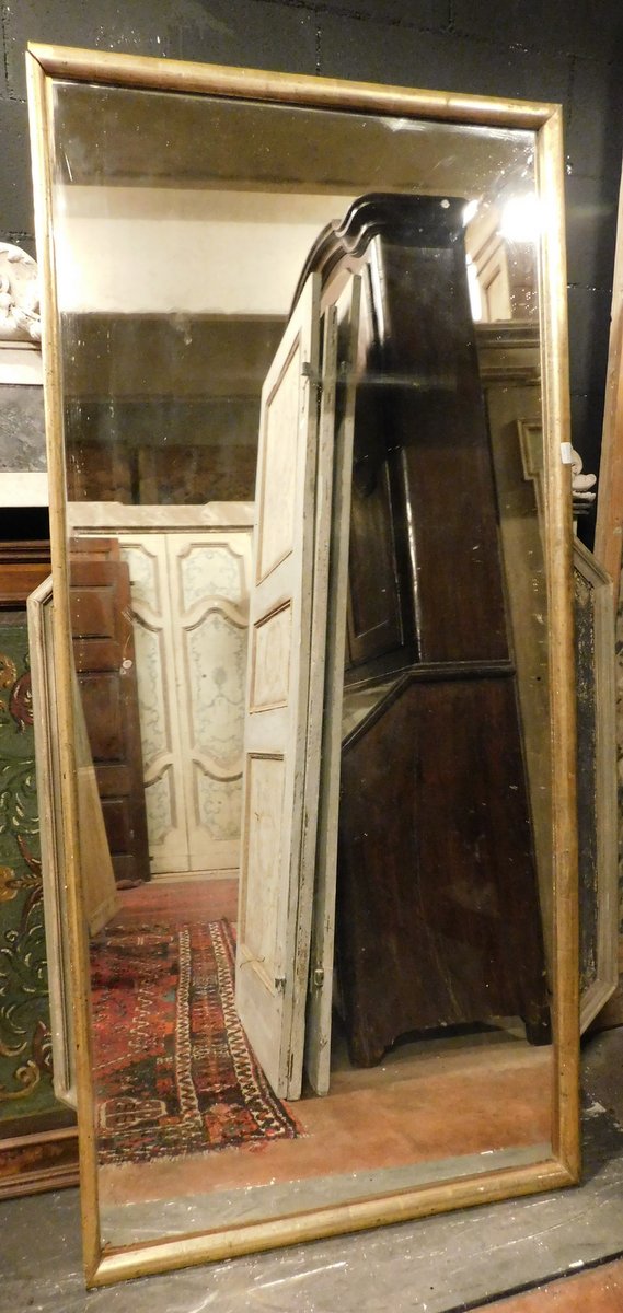 SPECC497 - Specchiera in legno dorato, epoca '900, cm L 85 x H 185