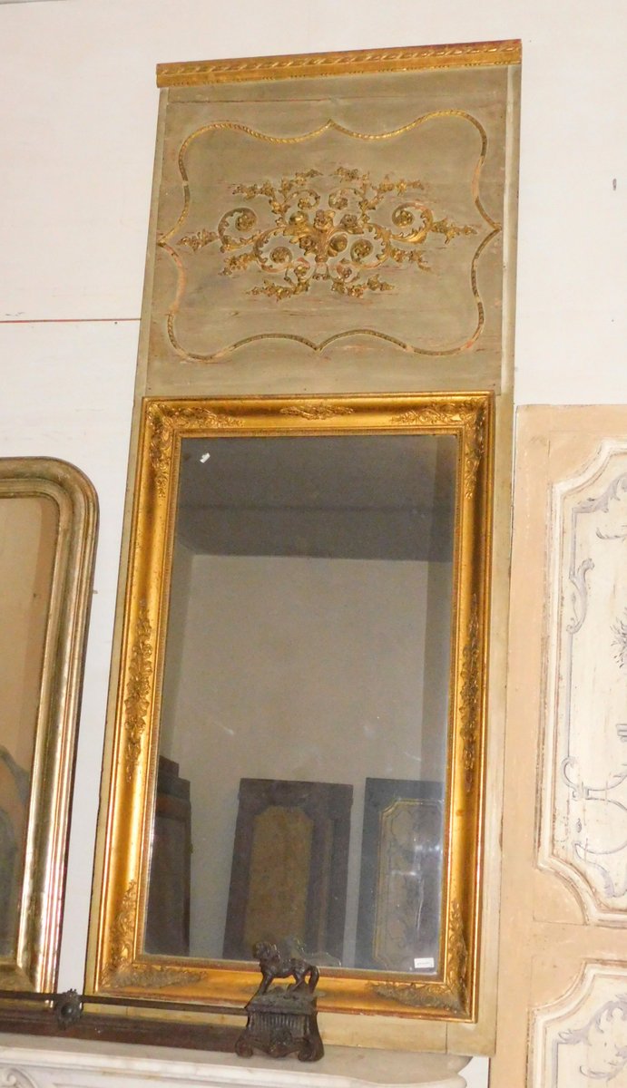 specc131 specchiera con pannello  laccato mis. h cm 203 x 82 larg.