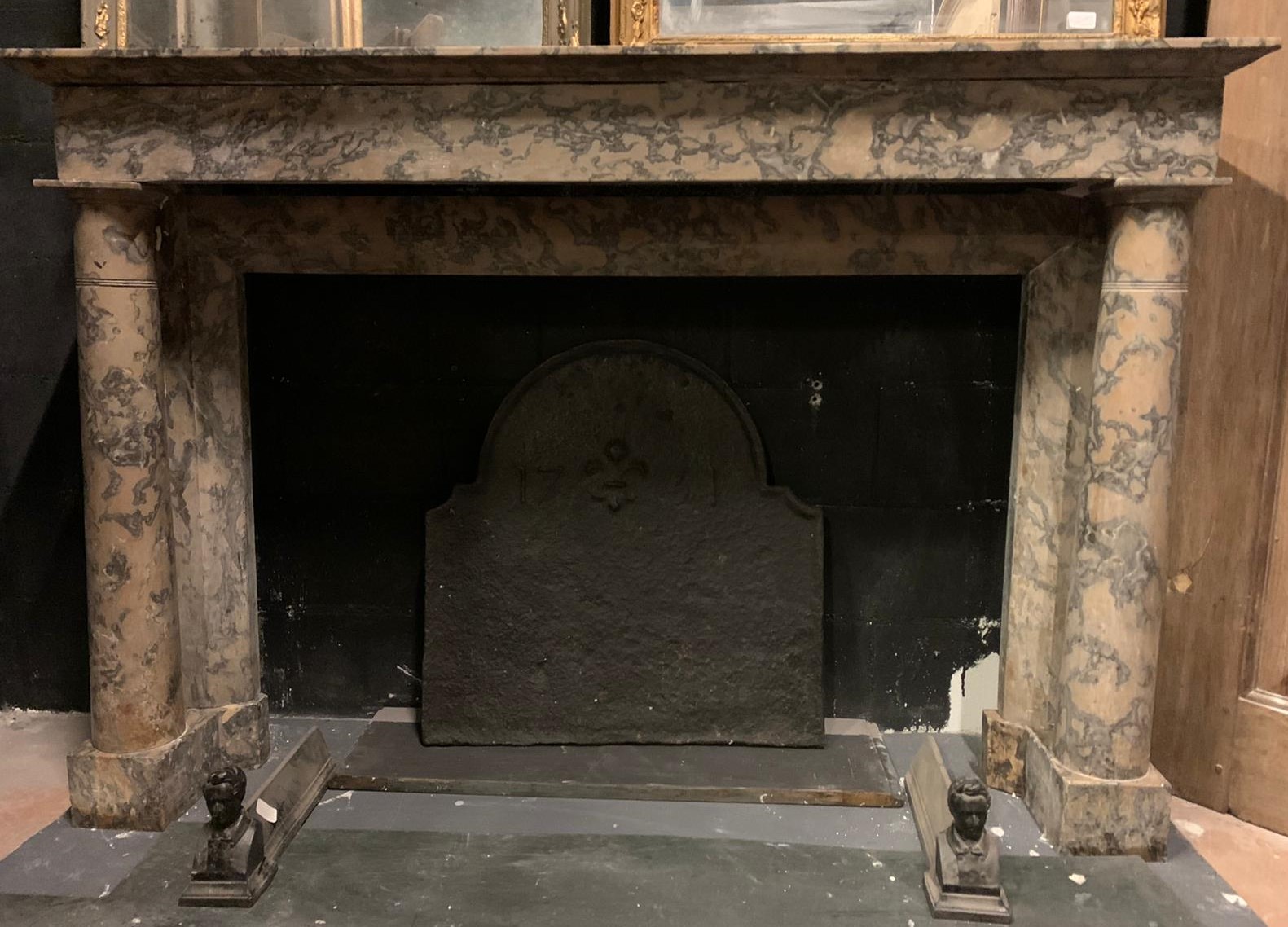 chm739 - Empire fireplace, mid 19th century, cm w 152 x h 102 x d 40