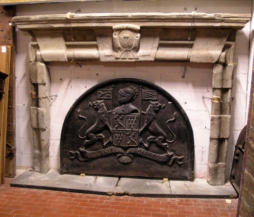 chp 136 sixteenth-century stone fireplace,Meas. cm. H 174 x widht. 240 max