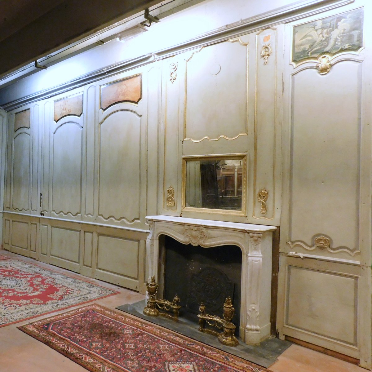 darb165 - eighteenth-century lacquered wood boiserie, m h 3,24 x l 13