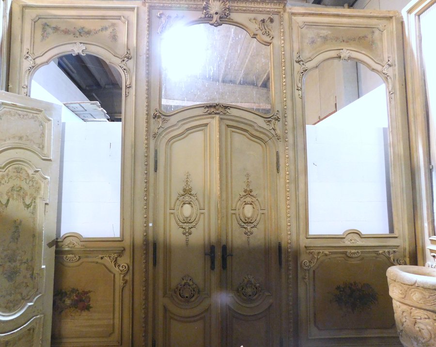 darb023 n.4 lacquered boiserie walls ep 800 mis 5 x 4 x h 3.65 m