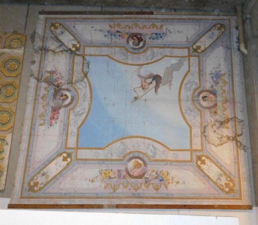 darb133 plafond peint sur papier sur toile, de Naples, misura 530 x 510