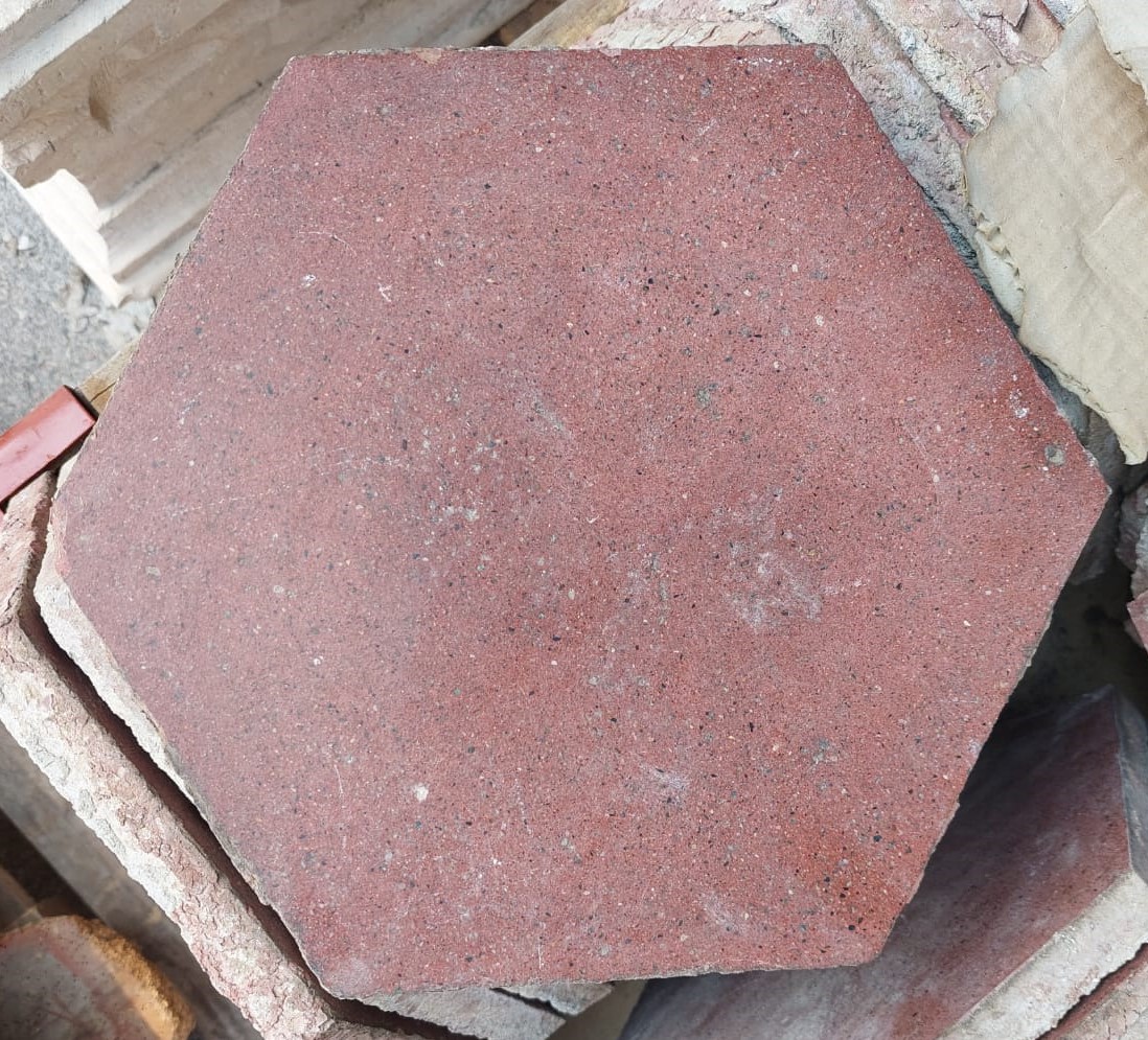 darp196 - hexagonal cement tiles, available 23 m2 + scraps, period '900