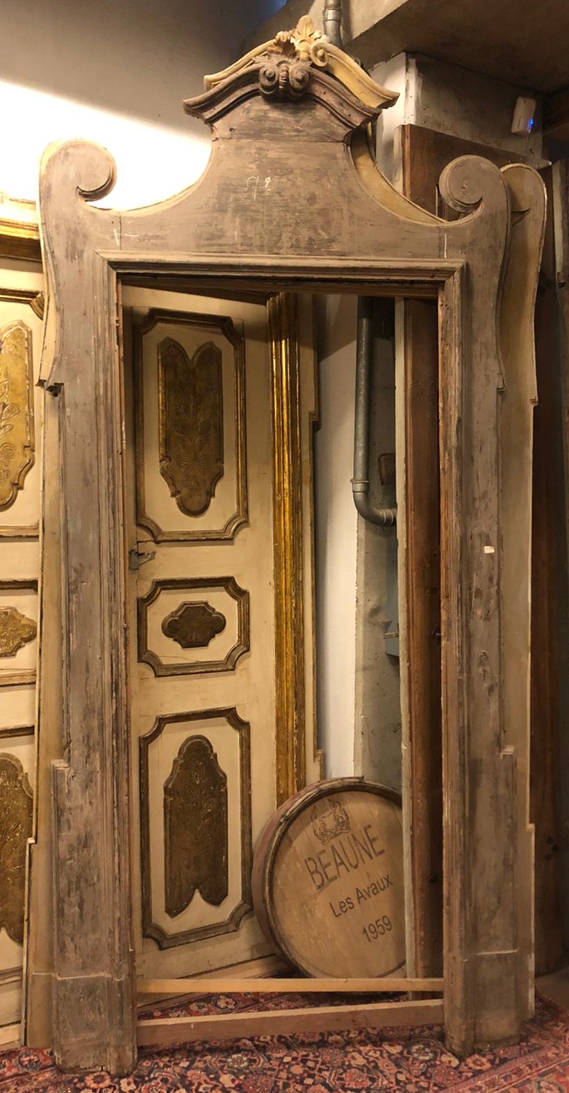 pan168 quattro telai centinati Luigi Filippo, in patina in legni misti
