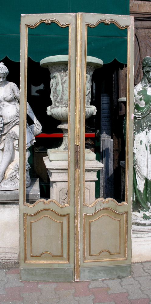 ptl520 - porta a vetri laccata, XX secolo, misura cm l 97 x h 230