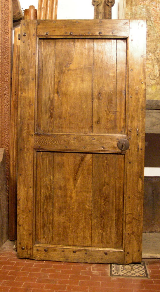 ptir265 porta in castagno rustica mis. cm 100 x 194