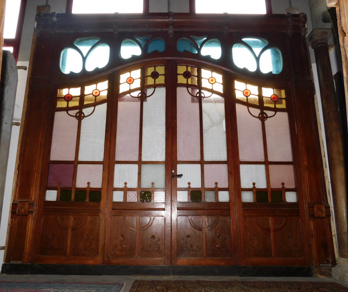 neg030 liberty  glass door in oak,h cm 340 + 30 x width cm 406 tot.