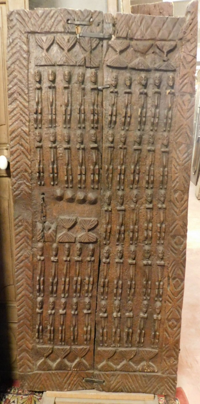 pan084 porta africana con figure mis. 73 x 160 cm
