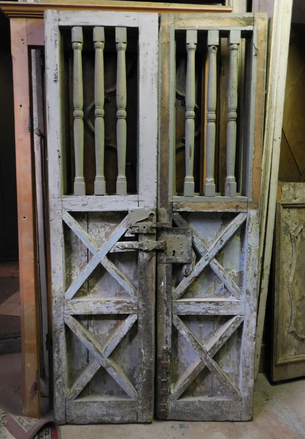 ptl504 - porte / portail à colonnes tournées, ep. '500, cm l 106 x h 211 p