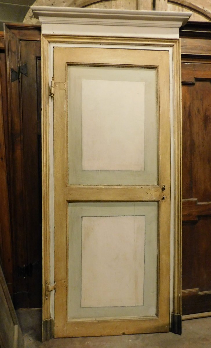 ptl518 - porta laccata con telaio, XVIII secolo, cm l 100 x h 232