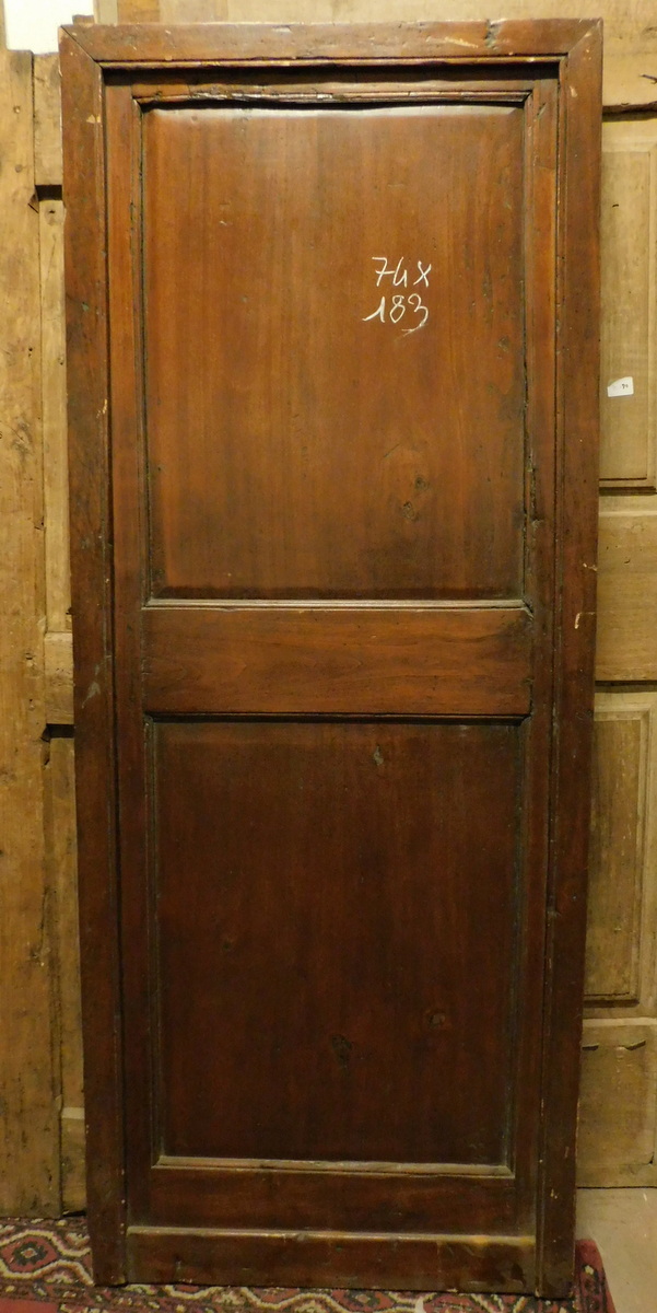A ptir445 - porta rustica in pioppo epoca '800. mis cm l 74 x h 183
