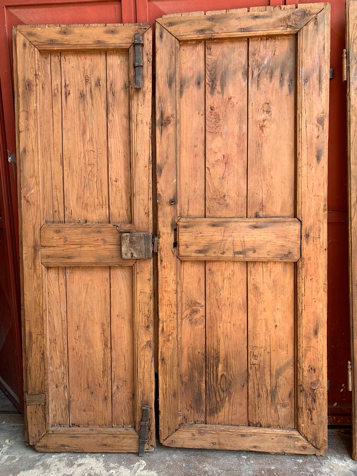 ptir460 - porta rustica a due battenti, epoca '800, misura max cm L 130 x H 186 