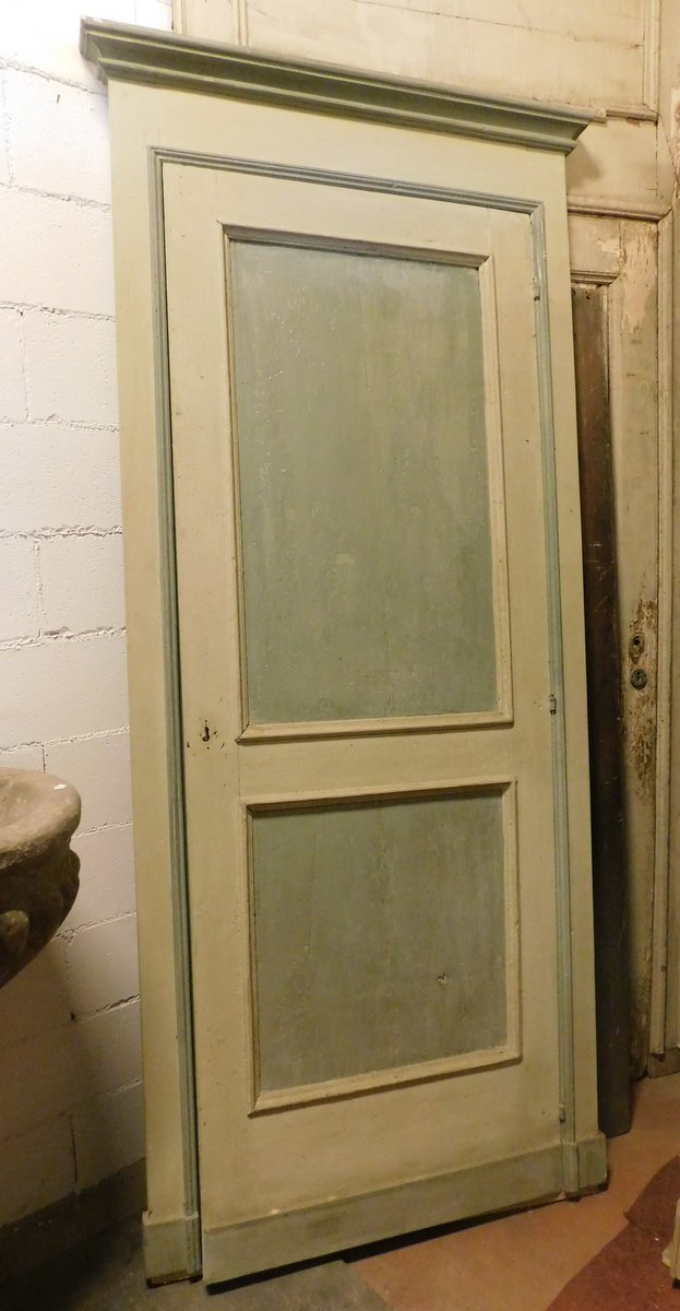 A ptl603 - door with frame, 19th century, cm W 93 x H 224