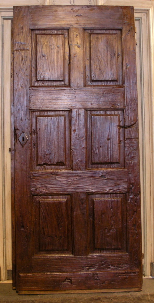 Antique entry door (ptcr205) made of poplar meas. 95 cm x h.211cm
