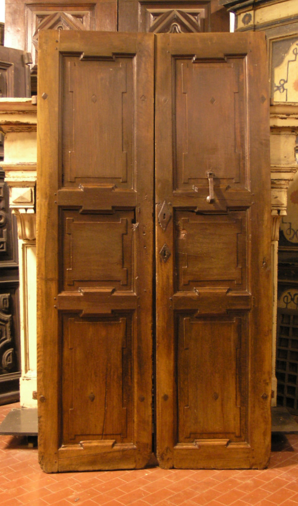 Antique entry door (ptci311) made of walnut wood, Luigi XIV style 