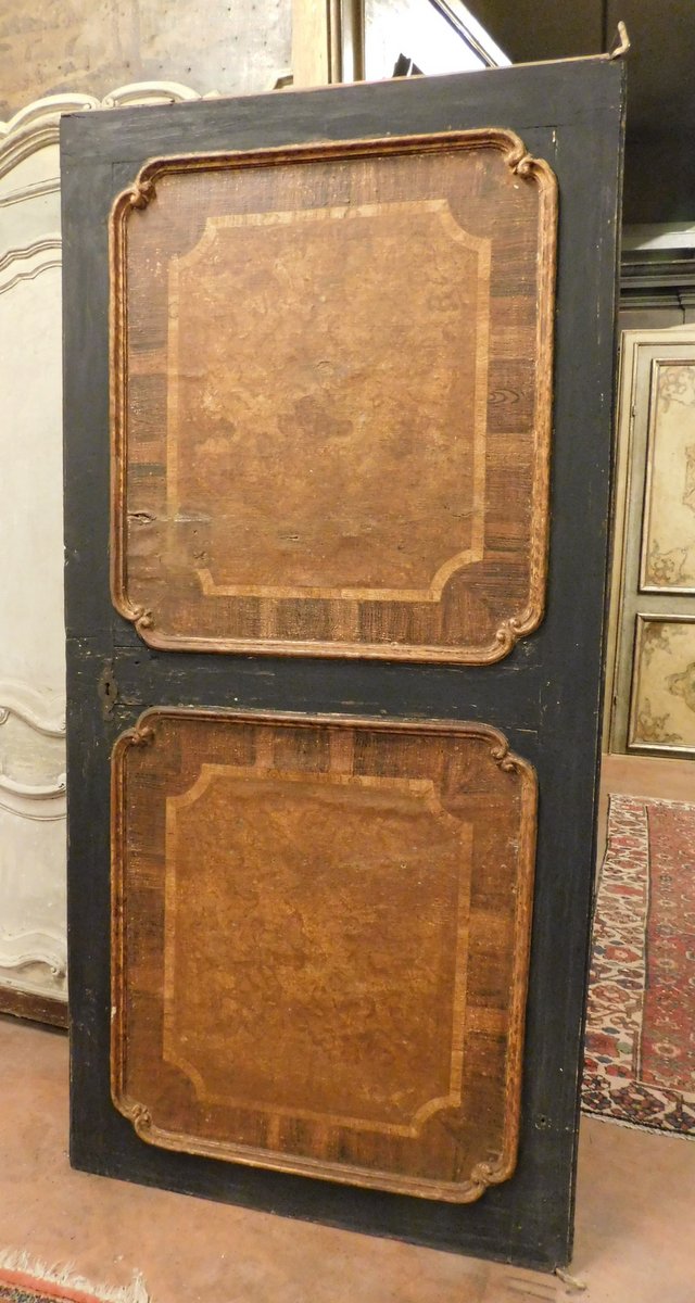 ptl277 porta rivestita in tela su legno, mis.cm 100 x 210 h