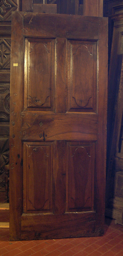 pti415 antique walnut door with four panels, meas. cm83 x 194h age 1600 