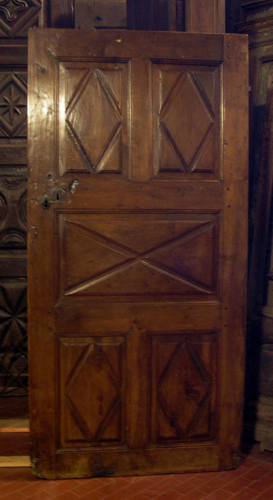 ptir247 walnut door with 5 panels  meas. cm95 x 193H