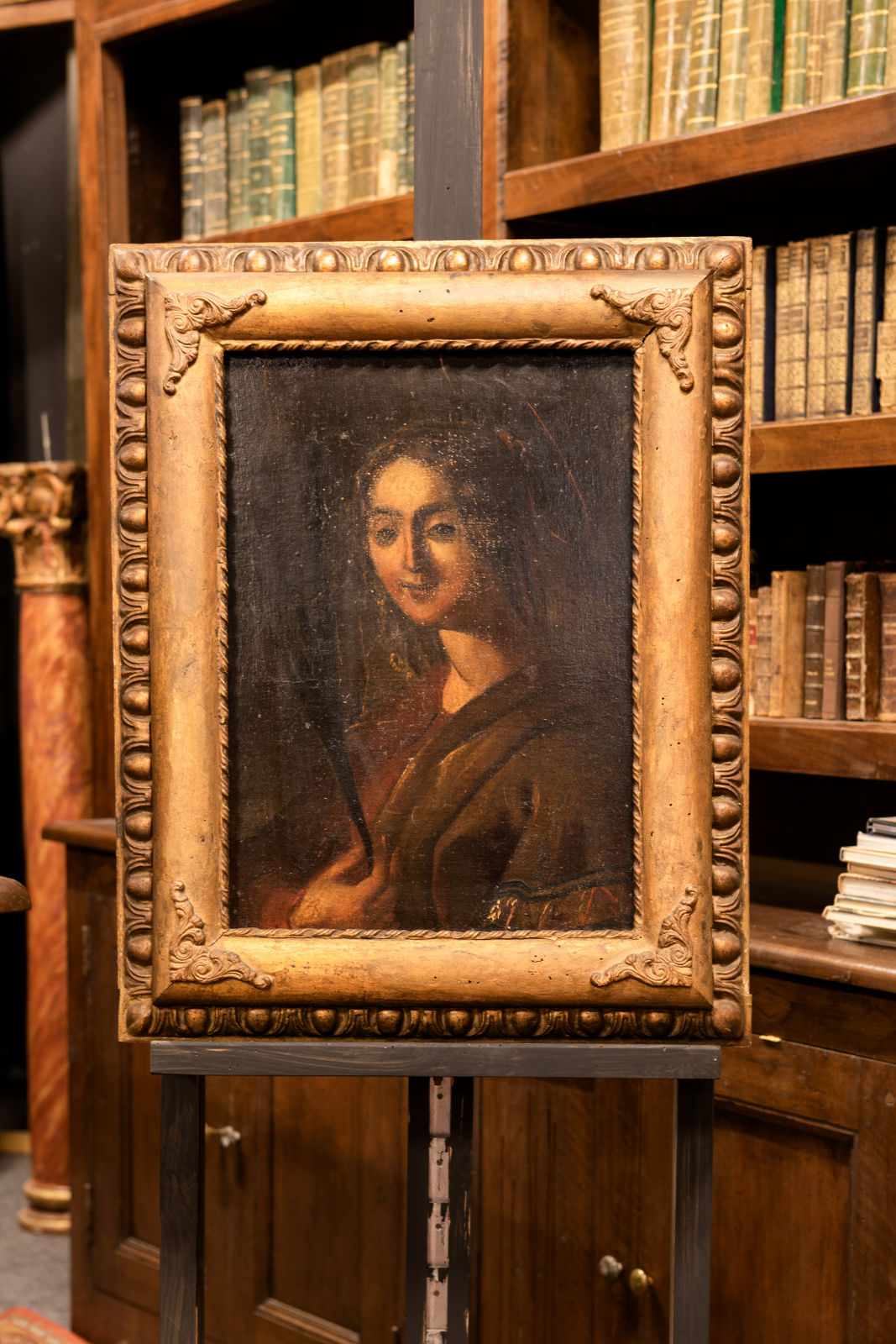 pan283 - tableau représentant sainte Catherine d'Alexandrie, cm l 56 x h 70