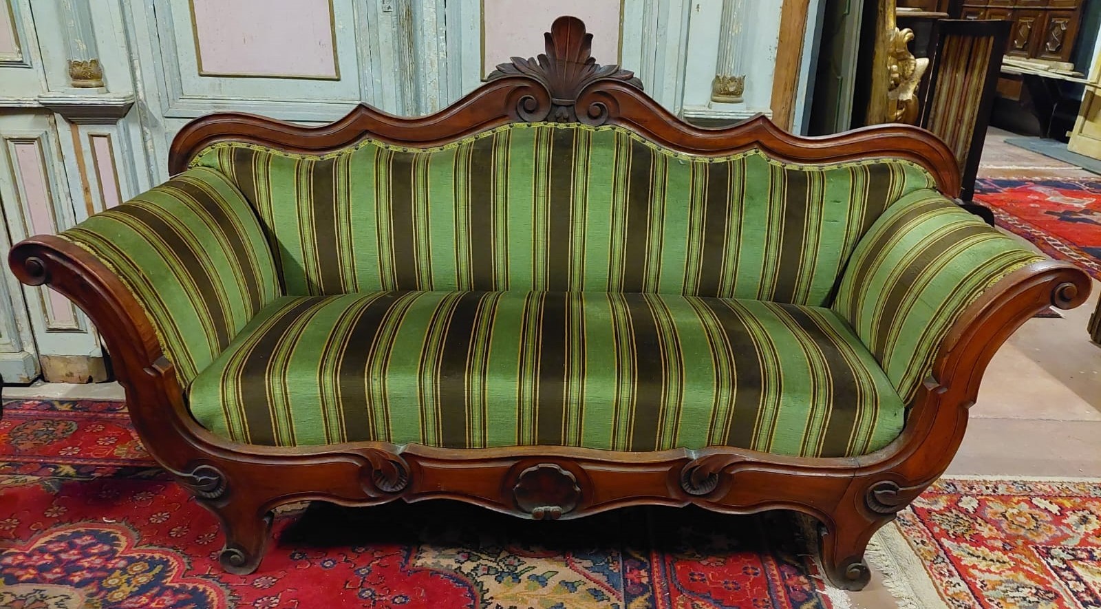 panc117 - elegante divano Luigi Filippo, misura cm l 180 x h 100 x p. 60