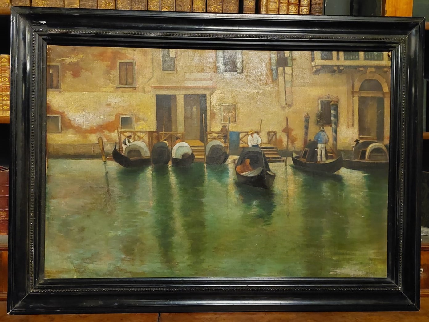 A PAN376 - Painting on canvas representing Venice, 1900s, size cm W 106 x H 77