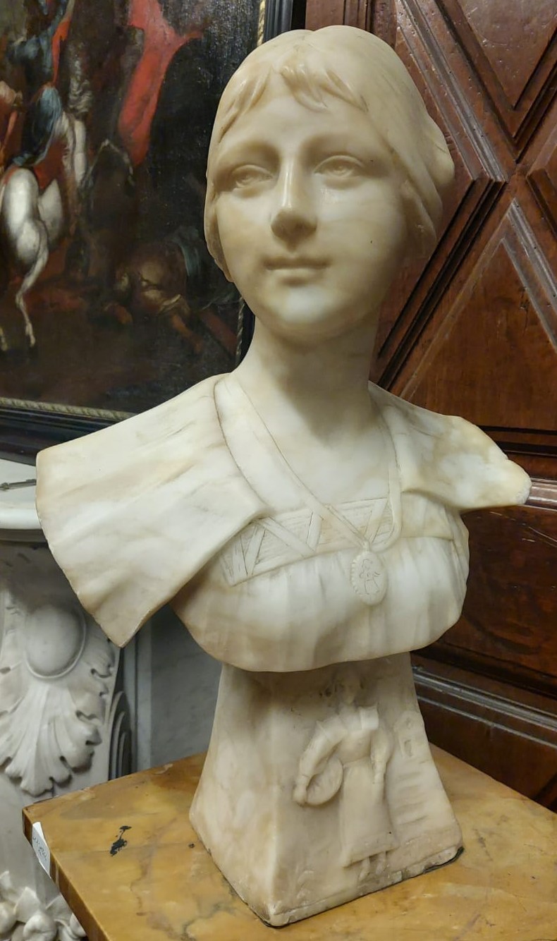 Dars551 - Buste en marbre, XIXe siècle, cm L 35 x H 50 x P 20