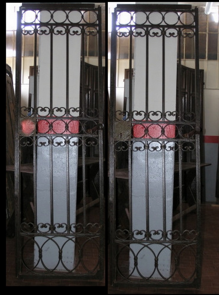 dars154 iron gate, two doors, meas. cm 140 x 230 cm h