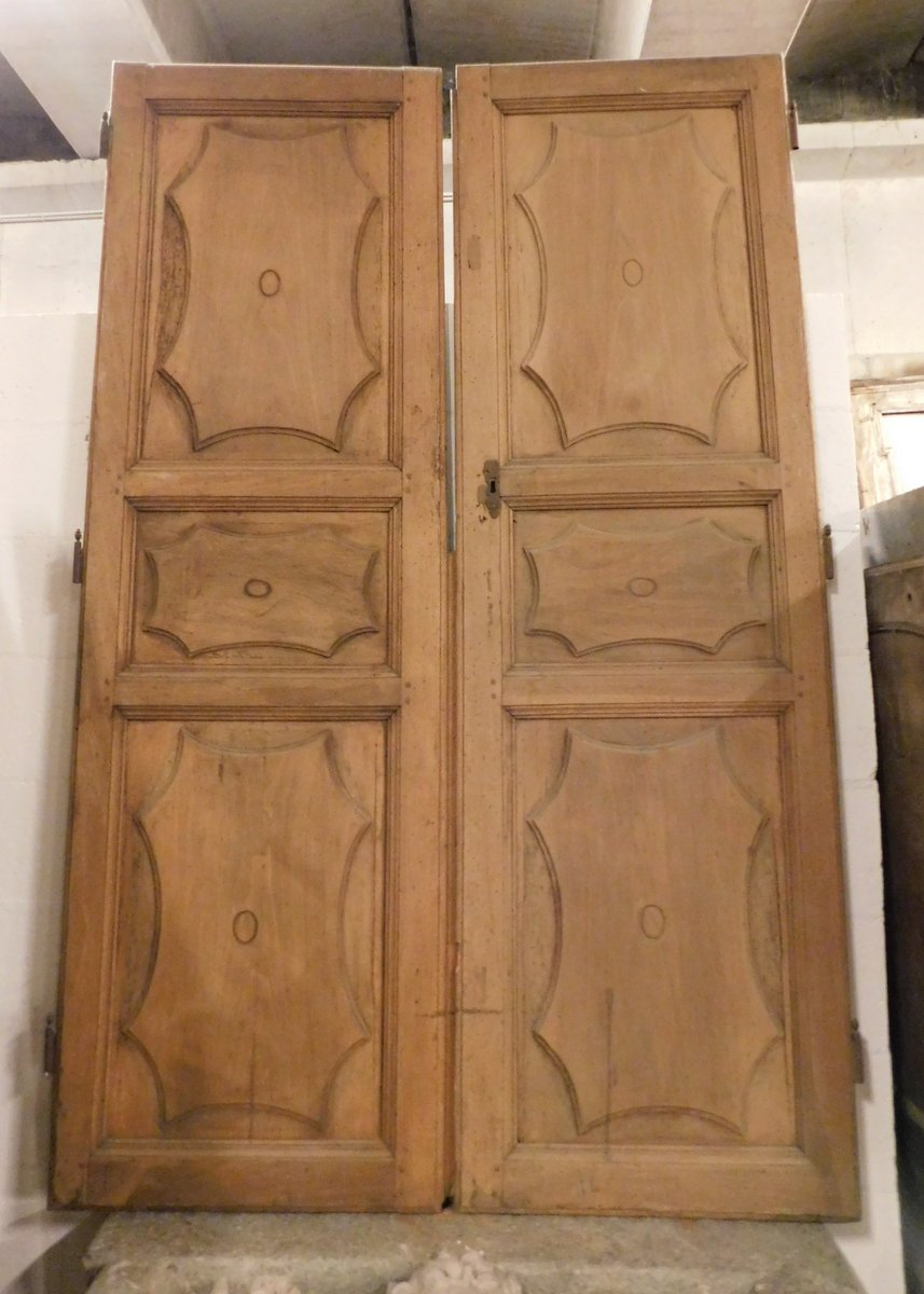 pan206 paire de portes pour armoire encastrée, mis. h 182 cm, 116 cm de large